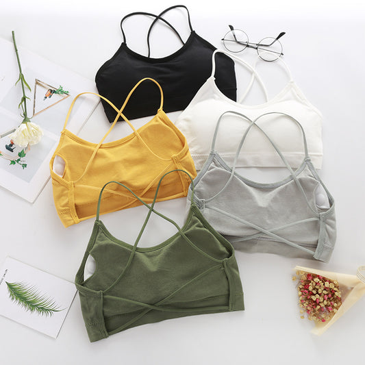 Style Backless Strap Cross Back Vest Tanks Camis