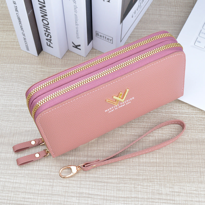 Women's Long Double Zip Clutch Fashion Simple Ladies Wallets