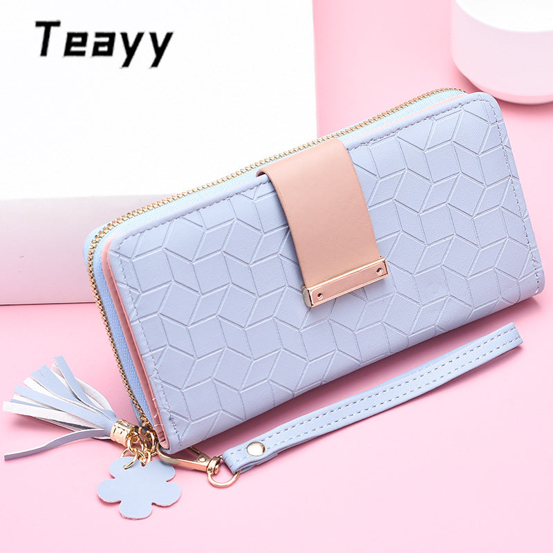 Women's Long Large Capacity Zipper Mobile Ladies Wallets