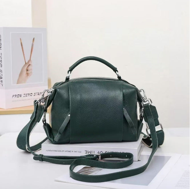 Women's Fashion First Layer Cowhide Leisure Commute Handbags