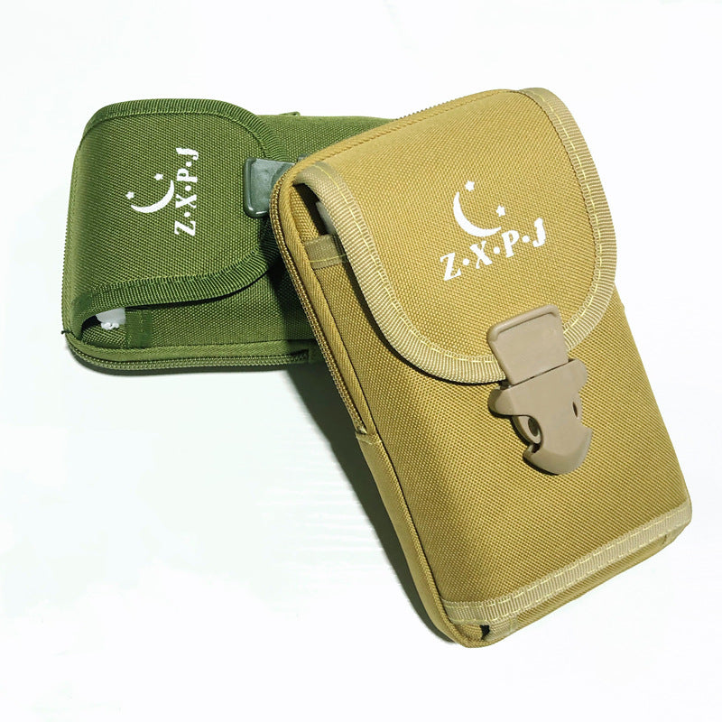 Men's Canvas Mobile Large Construction Site Thickened Men's Waist Packs