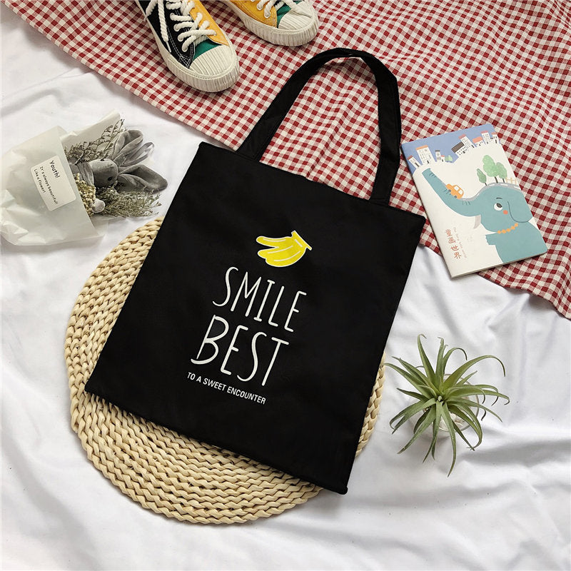 Women's Canvas Creative Korean Artistic Tuition Handbags