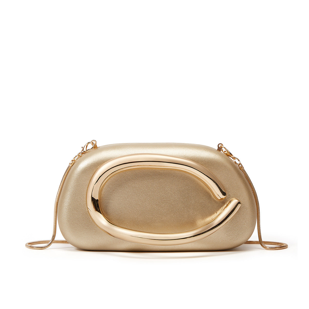 Women's Metal Clutch Box Details Decorative Personality Design Mini Women's Messenger Bag