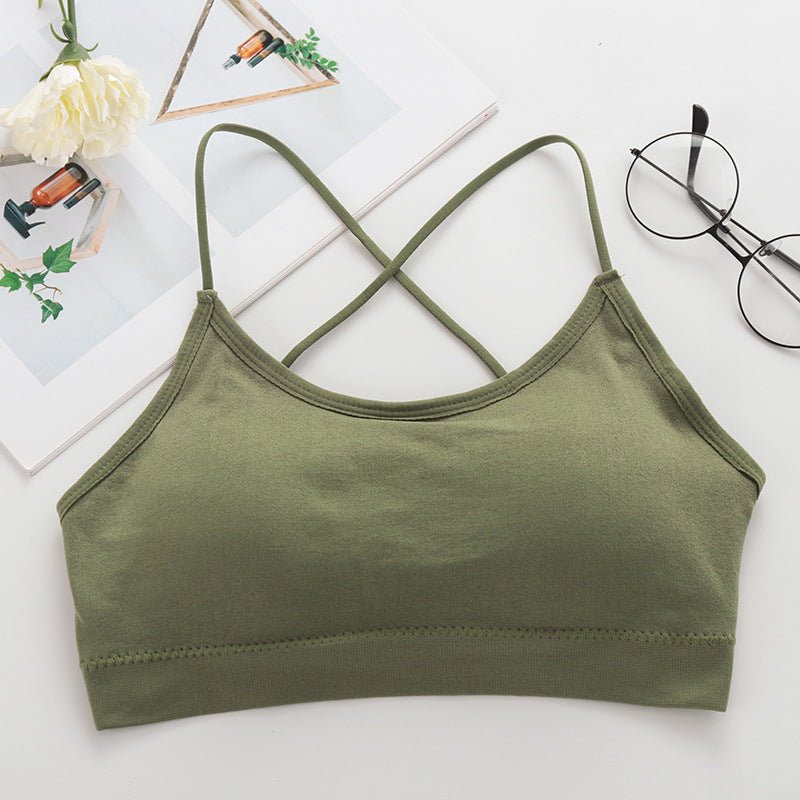 Style Backless Strap Cross Back Vest Tanks Camis