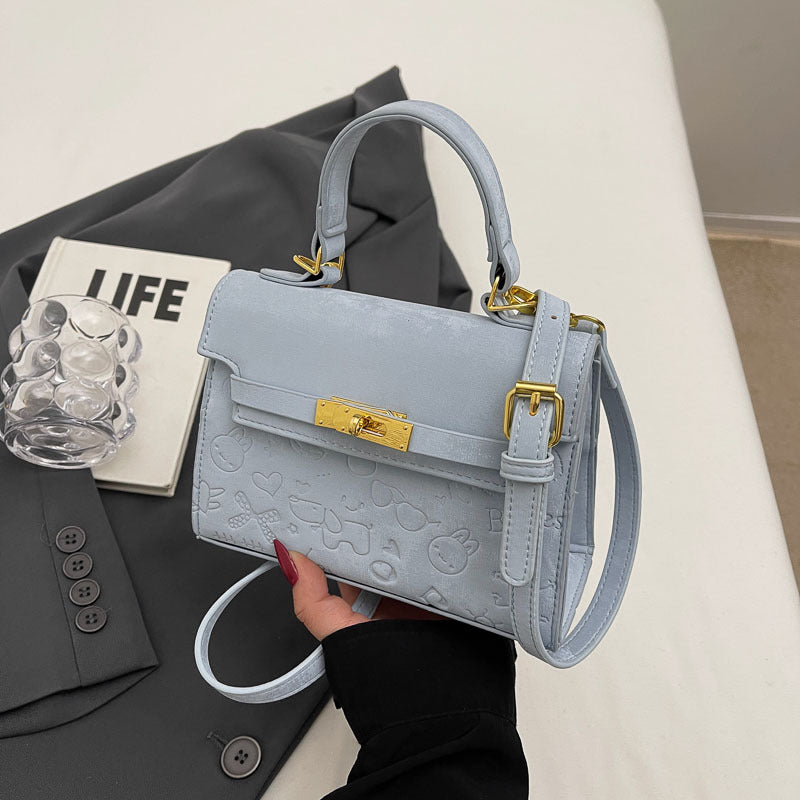 Women's Korean Style Spring Fashion Embossing Kelly Women's Messenger Bag