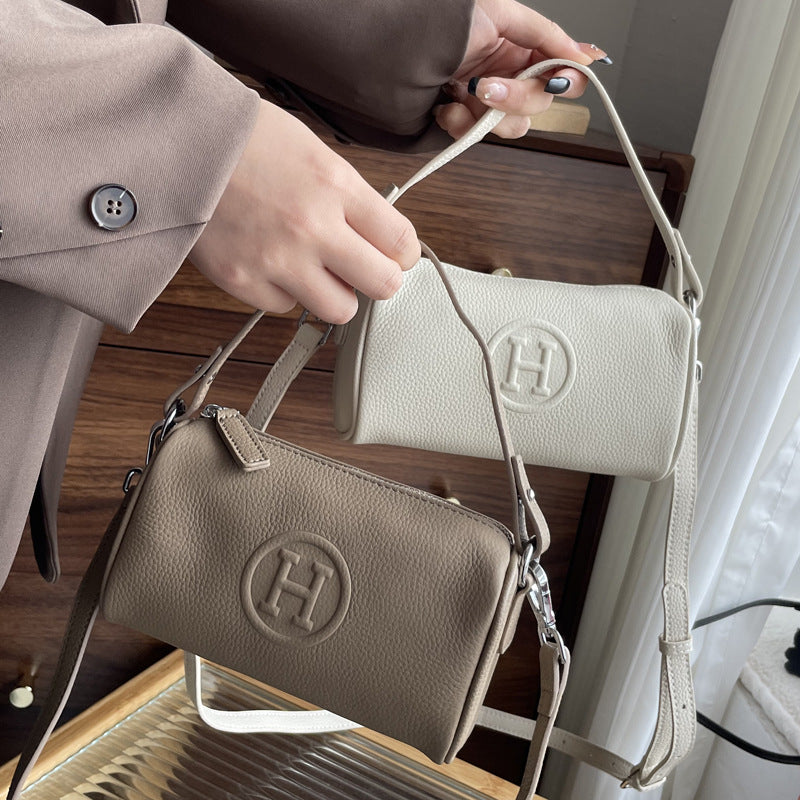 Women's Genuine Leather Fashion Pillow First Layer Women's Shoulder Bag
