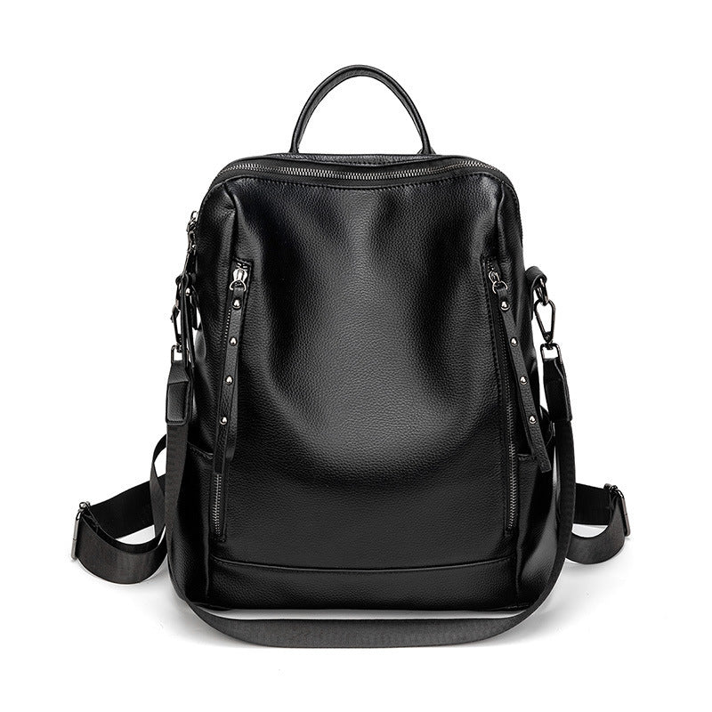 Women's Trendy Fashionable Simple Soft Leather Backpacks