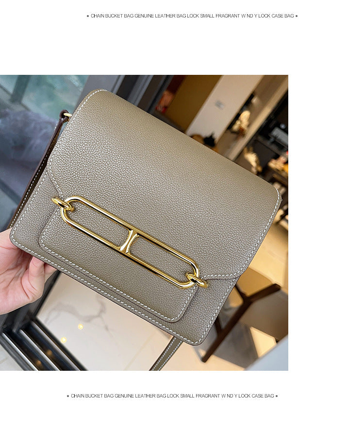 Women's Nose Genuine Leather Light Luxury Minority High Sense Handbags