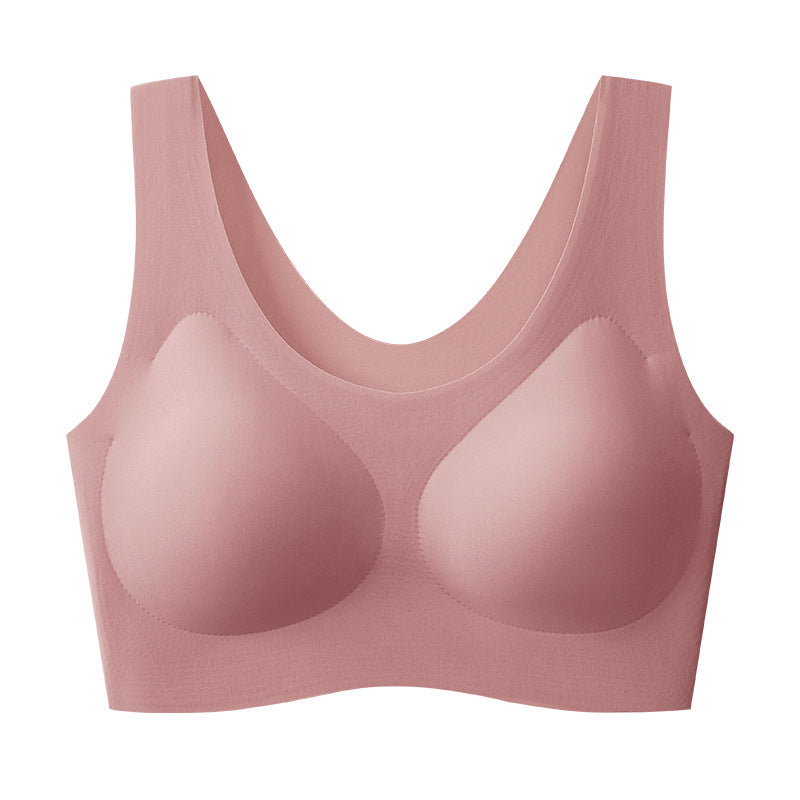 Women's Seamless Liquid Foundation Underwear Big Chest Small Bras