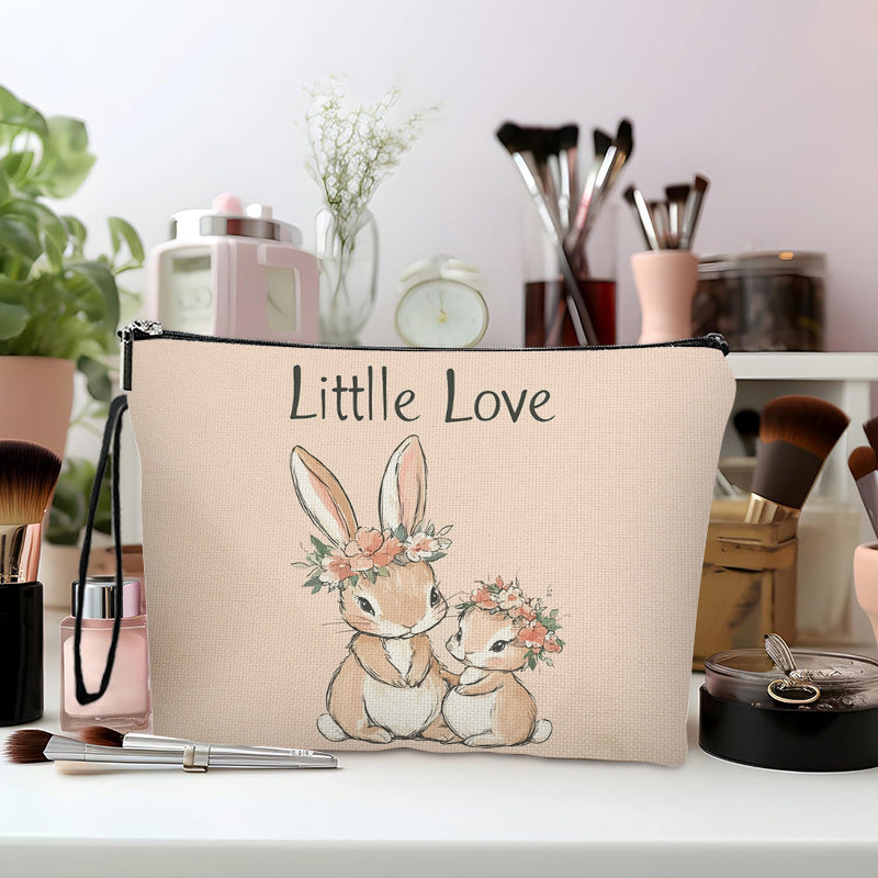 Women's Easter Rabbit Cute Fashion Wash Multifunctional Portable Makeup Bag