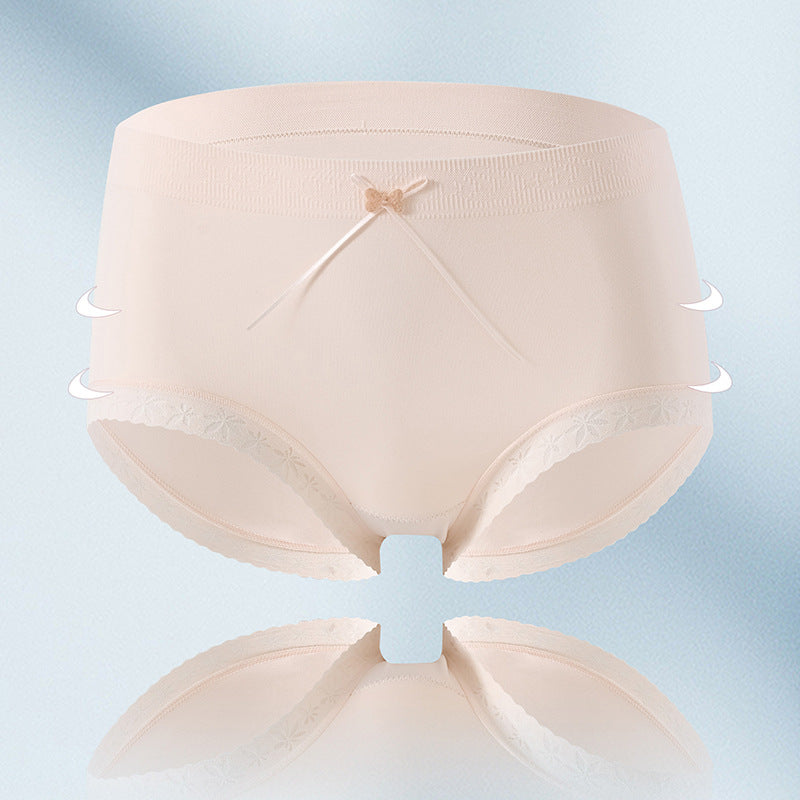 Women's Elastic Underwear Mid Waist Pure Color Panties