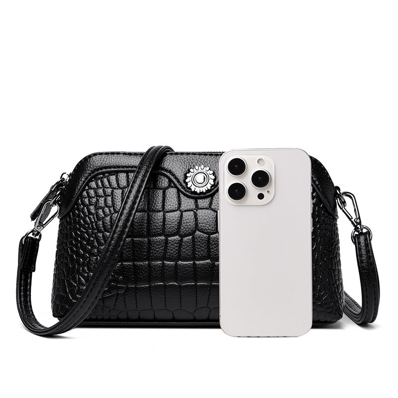 Women's Classic Retro Crocodile Pattern Mother Women's Messenger Bag