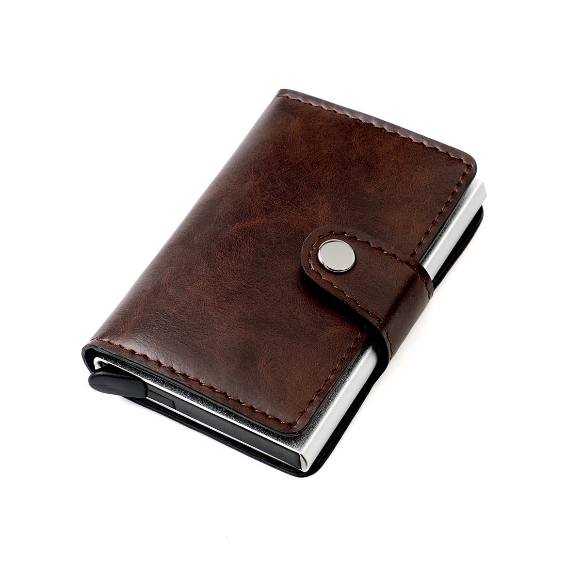 Men's Box Shielded Swiping Slim Credit Alloy Card Holder
