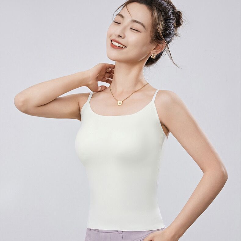 Women's Camisole Summer Seamless Integrated Fixed Cup Bras