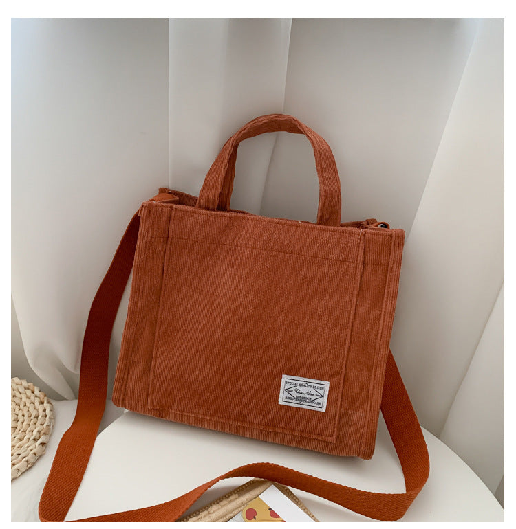 Women's Corduroy Daily Simple Gift Cloth Crossbody Bags