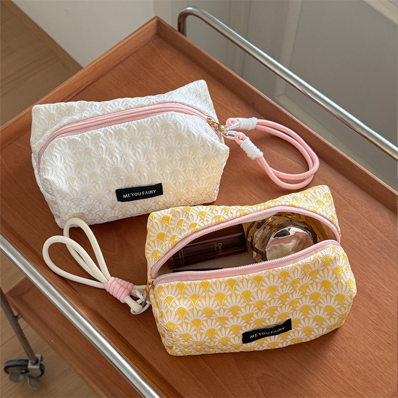 Fresh Sunflower Retro Artistic Pencil Style Makeup Bag