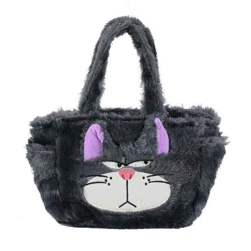 Plush Heart Cute Stitch Lucifer Cat Shoulder Bags