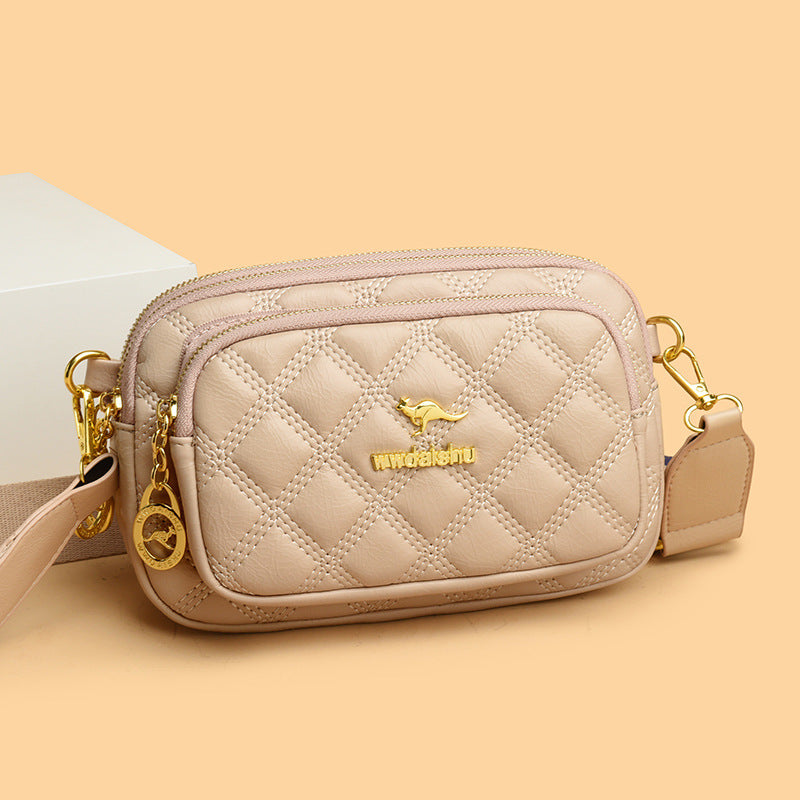Women's Trendy Classic Style Diamond Check Fashion Women's Messenger Bag