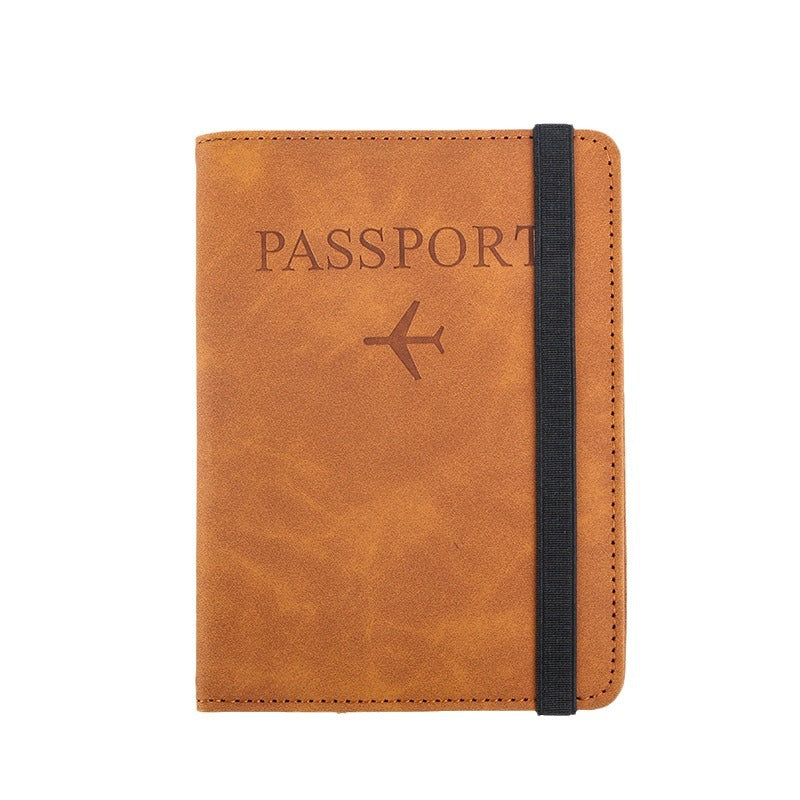 Passport Simple Multifunctional Abroad Leather Cover Card Holder
