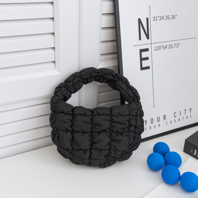 Women's Down Cotton Coat Fashion Mini Dumpling Handbags