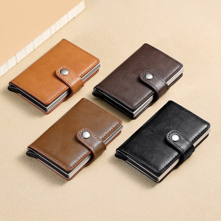 Women's & Men's & Metal Automatic Pop-up Cassette Good-looking Card Holder
