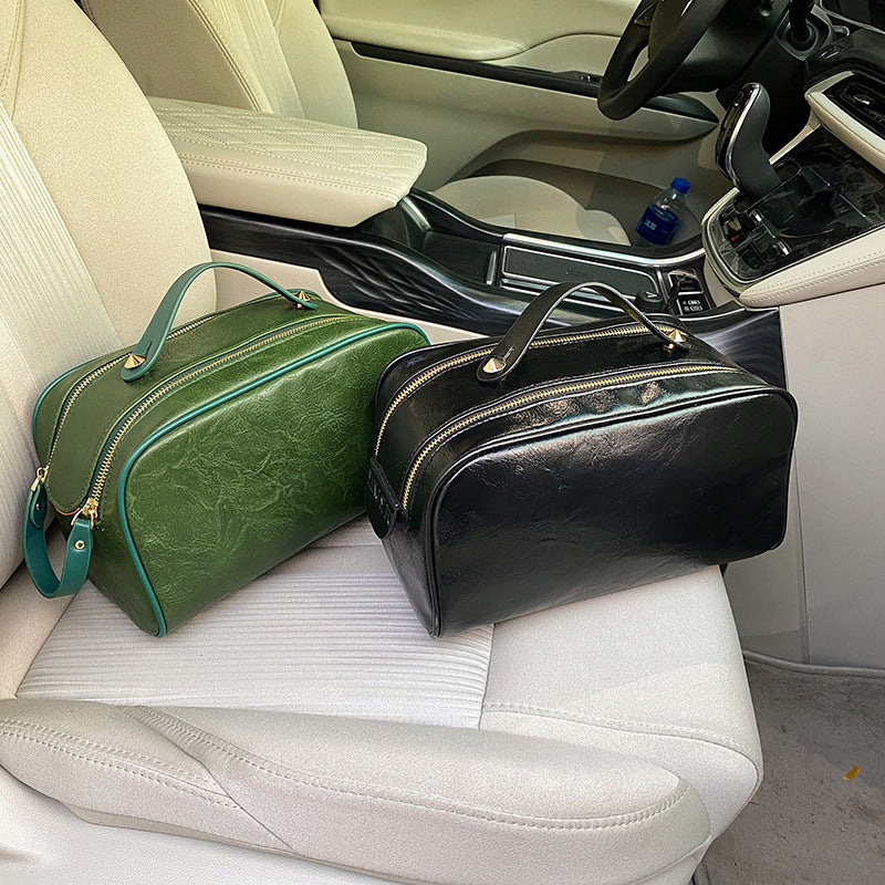 Portable Simple Fashionable Large Capacity Solid Cosmetic Bags