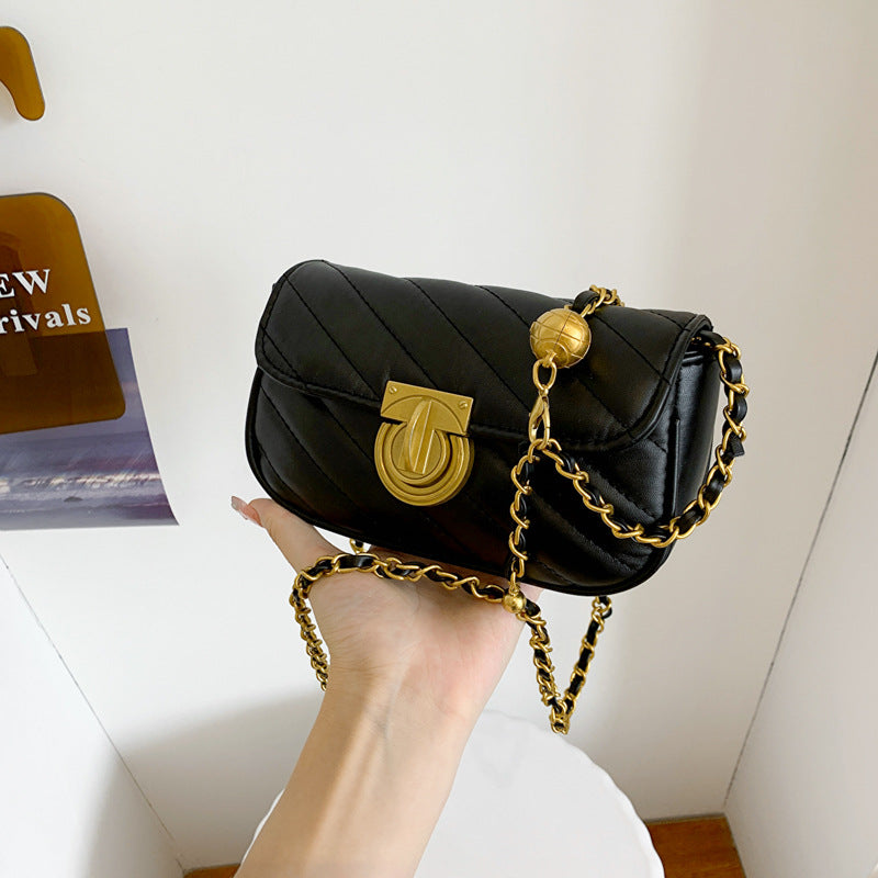 Western Style Embroidery Thread Female Autumn Popular Chain Retro Small Square Bags