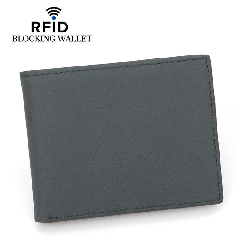 Men's Thin Swiping First Layer Cowhide Fashion Men's Wallet