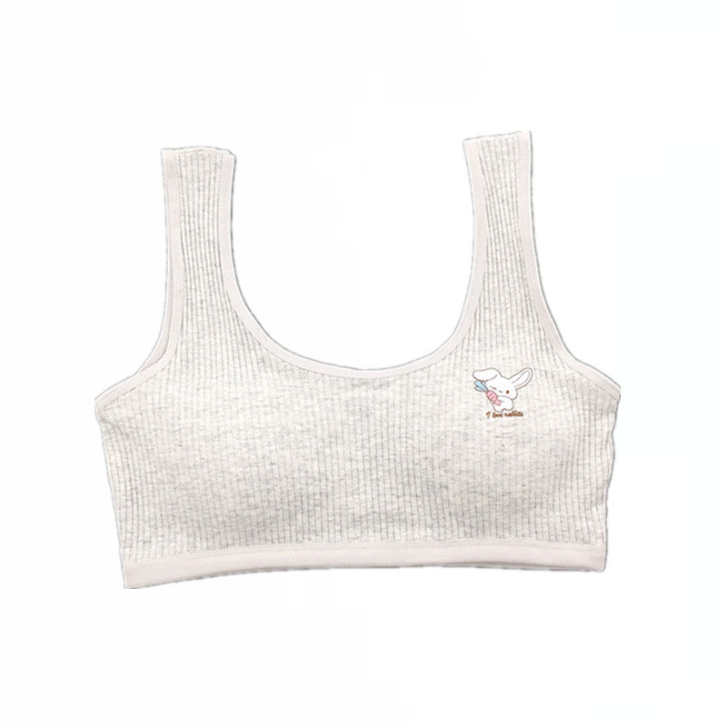 Children's High Junior School Elementary Threaded Cotton Bras