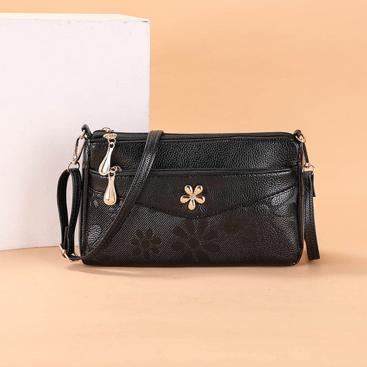 Slouchy Women's Flower Korean Style Underarm Shoulder Bags