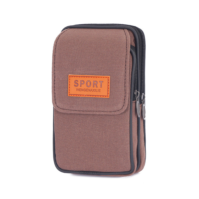 Men's Mobile Cell Horizontal Vertical Hanging Construction Men's Waist Packs