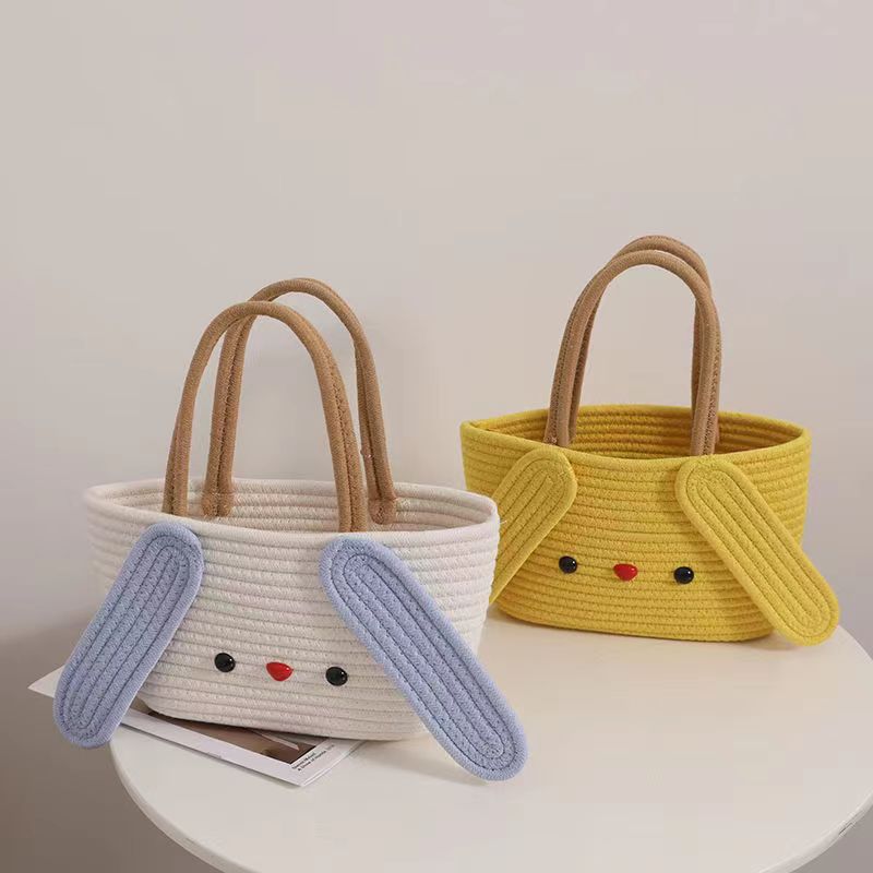 Durable Cute Cartoon Cotton Thread Woven Bags