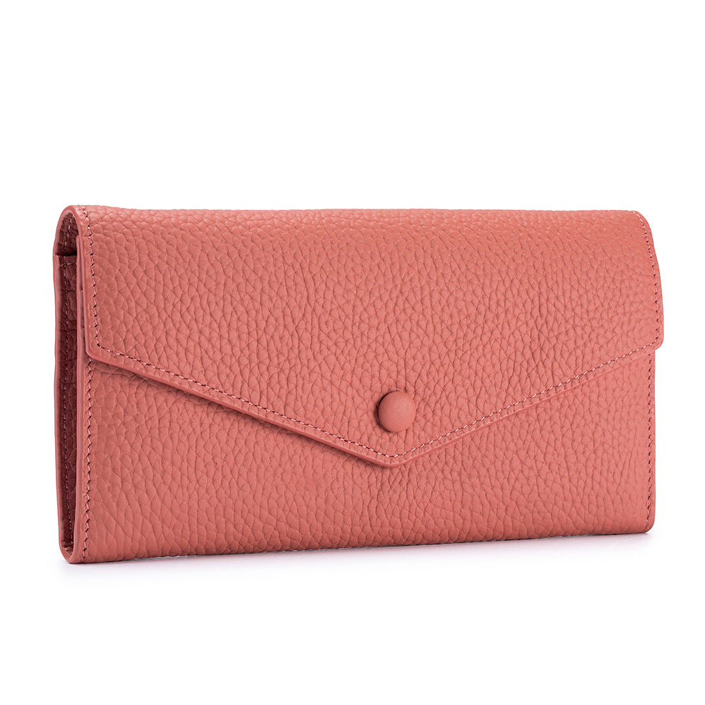 Long Genuine Leather Multifunctional Clutch Soft Simple Handbags