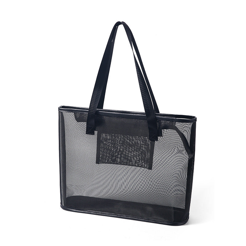 Fashion Nylon Mesh Portable Shopping Large Handbags
