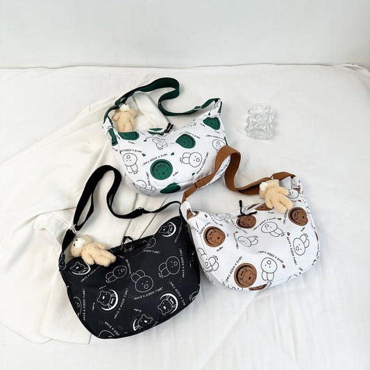 Women's Capacity Dumpling Retro Nylon For Class Crossbody Bags