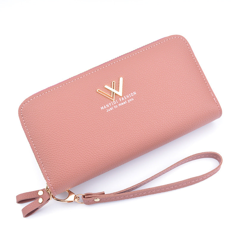 Women's Long Double Zip Clutch Fashion Simple Ladies Wallets
