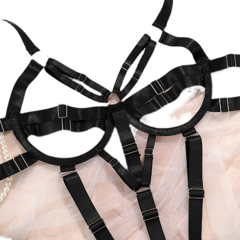 Women's Temperament Push Up Simple Stretch One-piece Lingerie Sets