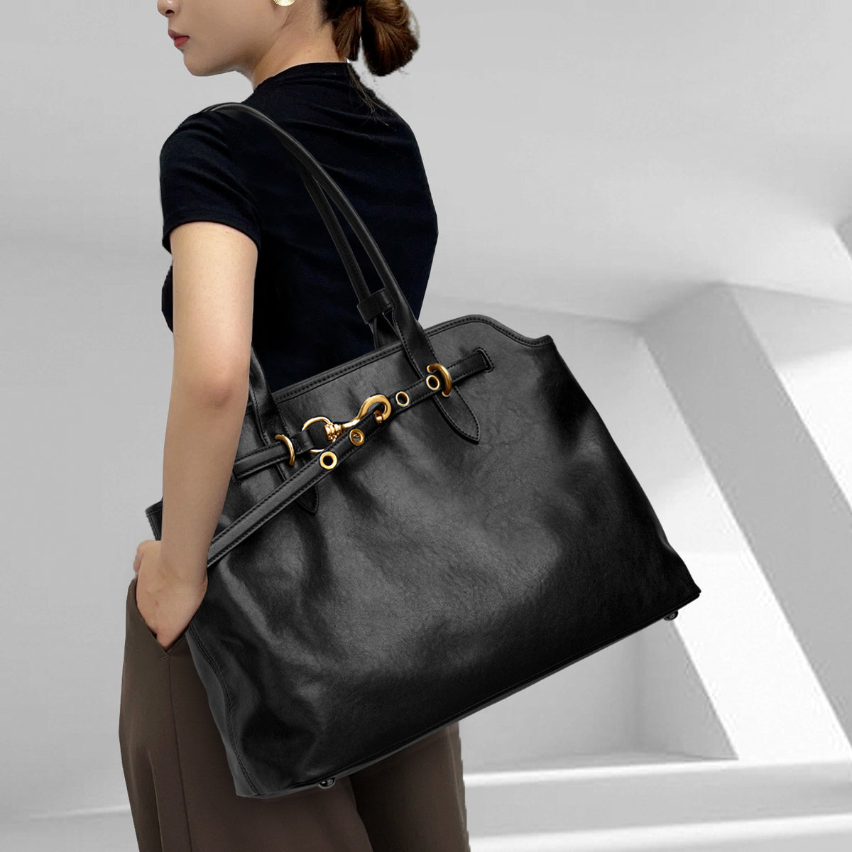Glamorous Versatile Women's Cowhide Daily Four-way Bags