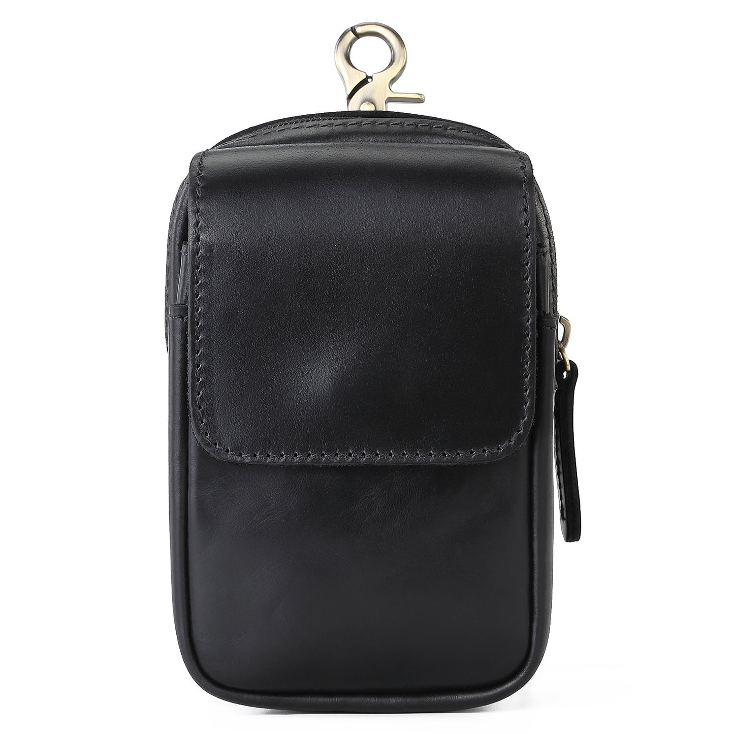 Men's Leather Crazy Horse Mobile Retro Men's Waist Packs