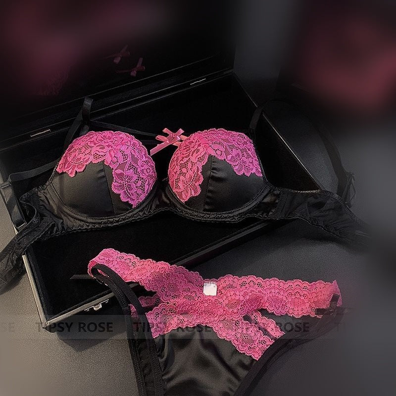 Chest Pad Soft Steel Ring Lace Lingerie Sets