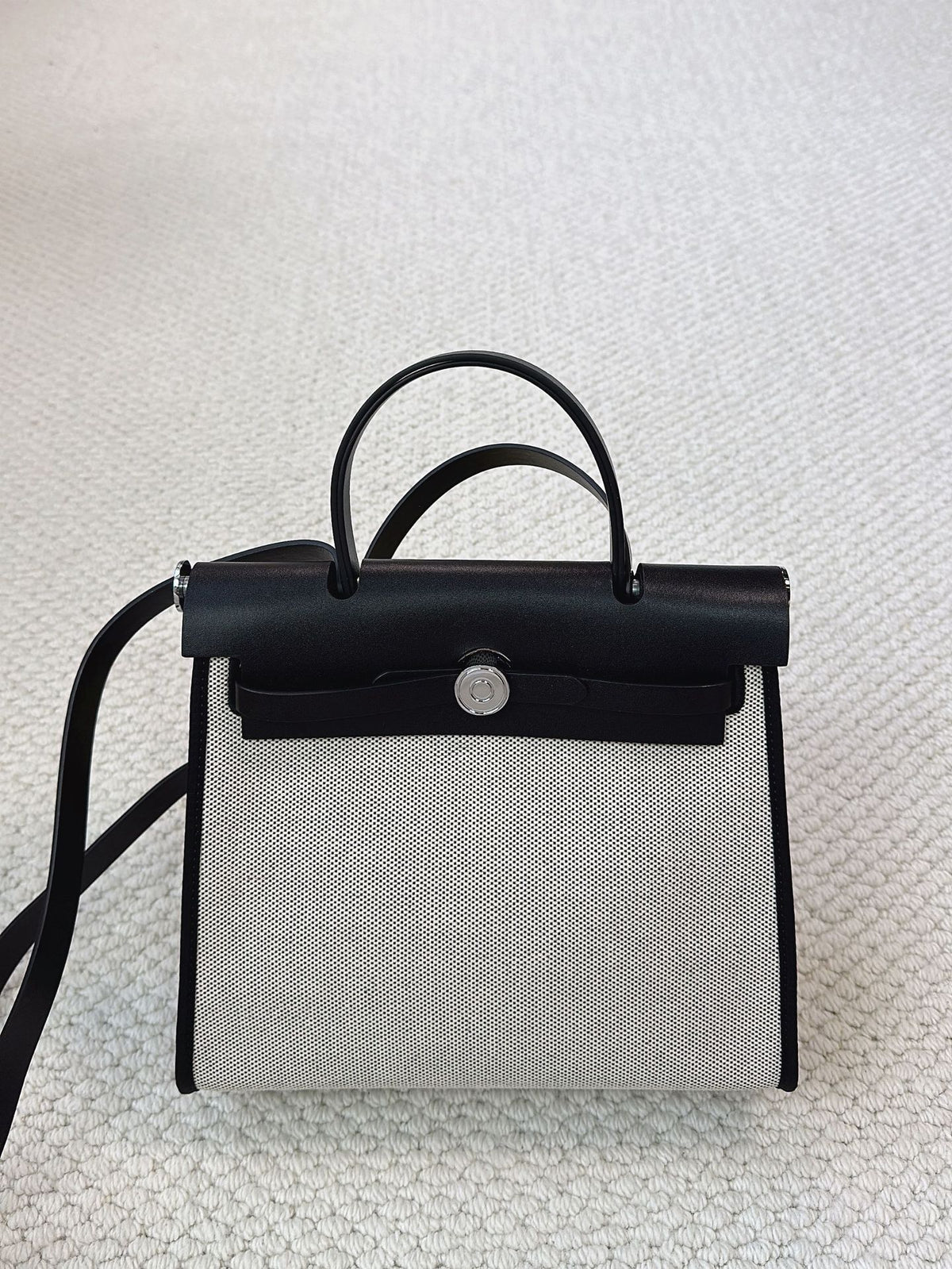 High-grade Canvas Leather Kelly Large Capacity Women's Shoulder Bag
