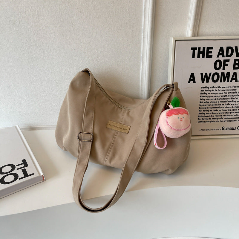 Women's Summer Canvas Fashionable Korean Style Dumpling Women's Messenger Bag