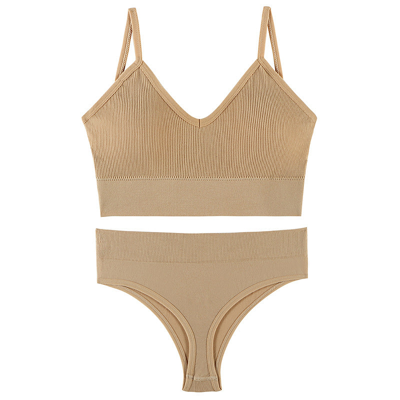 Women's French Suit Wireless Push Up Thin Lingerie Sets