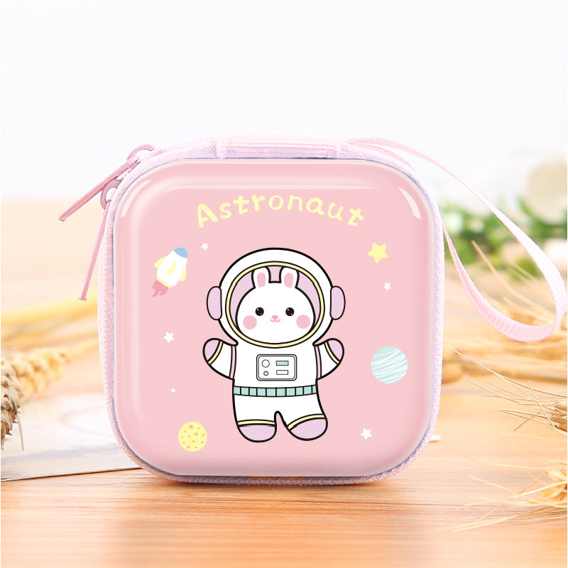 Slouchy Astronaut Tinplate Zipper Portable Storage Coin Purses