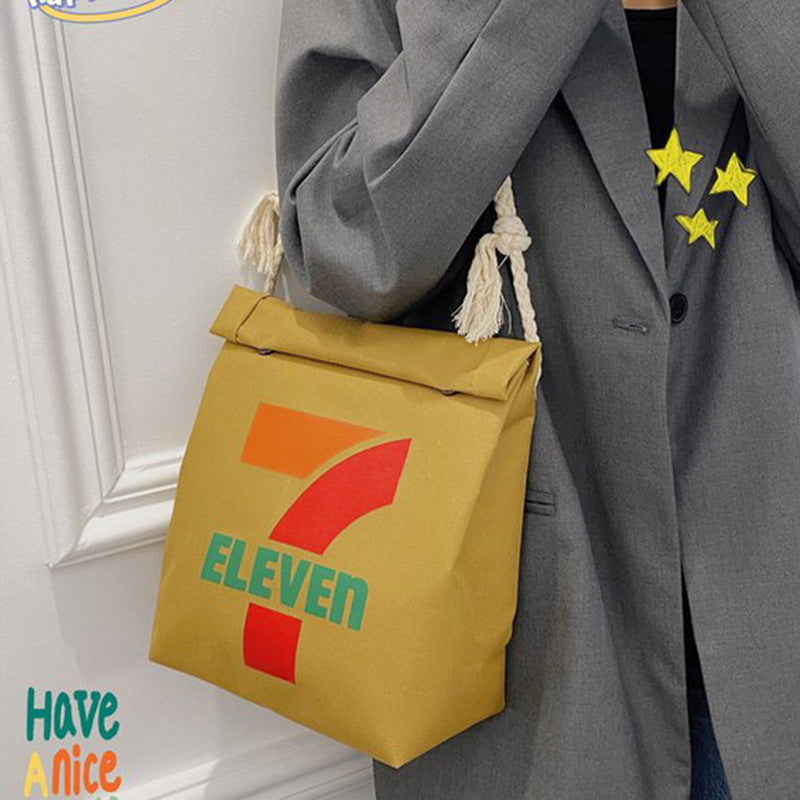 Mcdonald Letter Printing Paper Personality College Backpacks