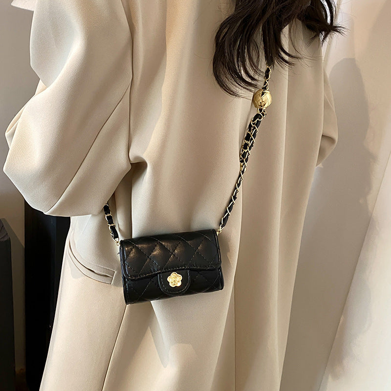 Women's Classic Style Diamond Embroidery Thread Golden Women's Messenger Bag