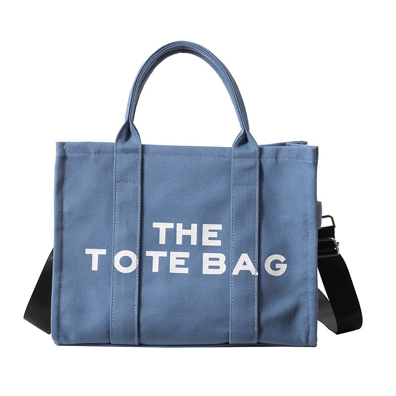Glamorous Elegant Women's Fashion Letter Canvas Tote Bags