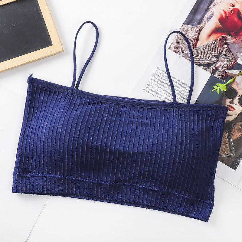 Women's Strapless Undershirt Chest Wrap Tube Top Tanks Camis