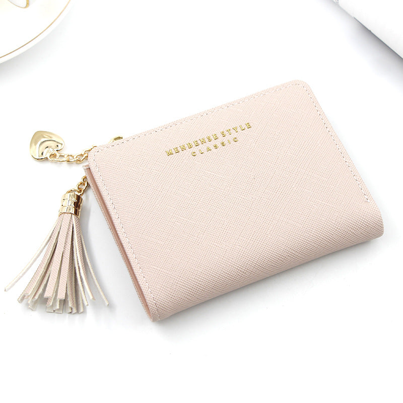 Women's Short Zip Simple Elegant Clutch Coin Purses