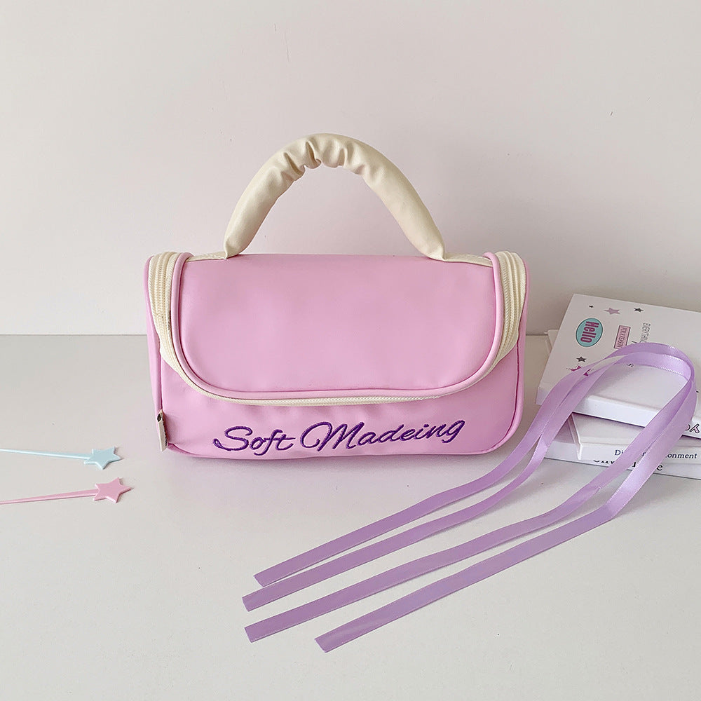 Style Simple Portable Large Capacity Storage Toiletry Waterproof Cosmetic Bags